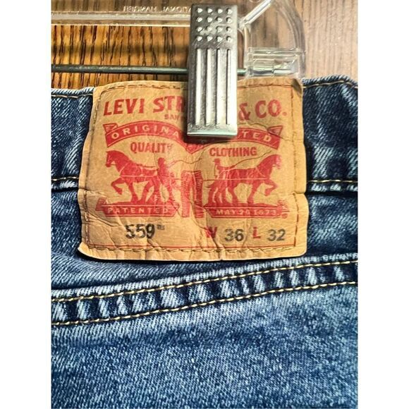 Levi 559 Relaxed Straight Fit Jeans Sz 36-31 - Picture 3 of 5